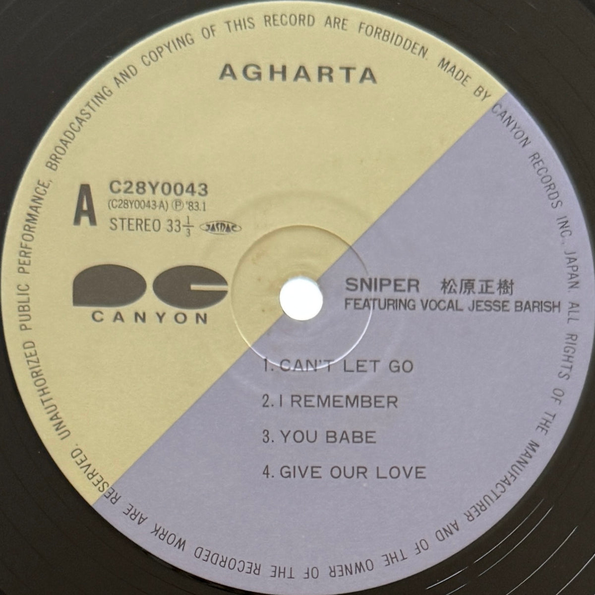 Masaki Matsubara - Sniper (Original Press)