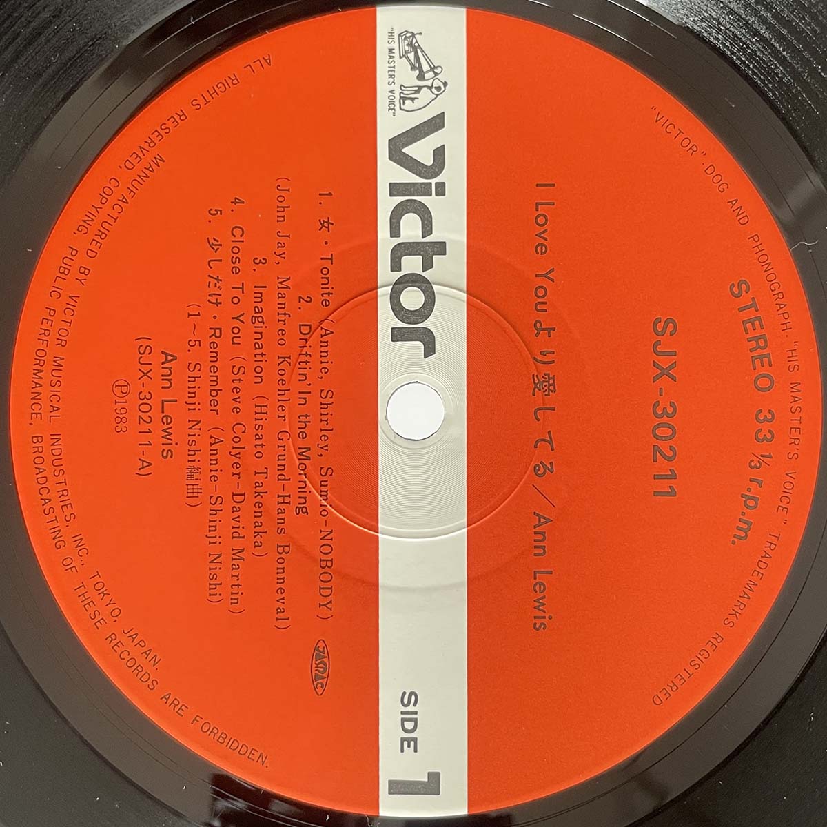 Ann Lewis - I Love You Yori Aisiteru (1983 Japan Promo - LP)