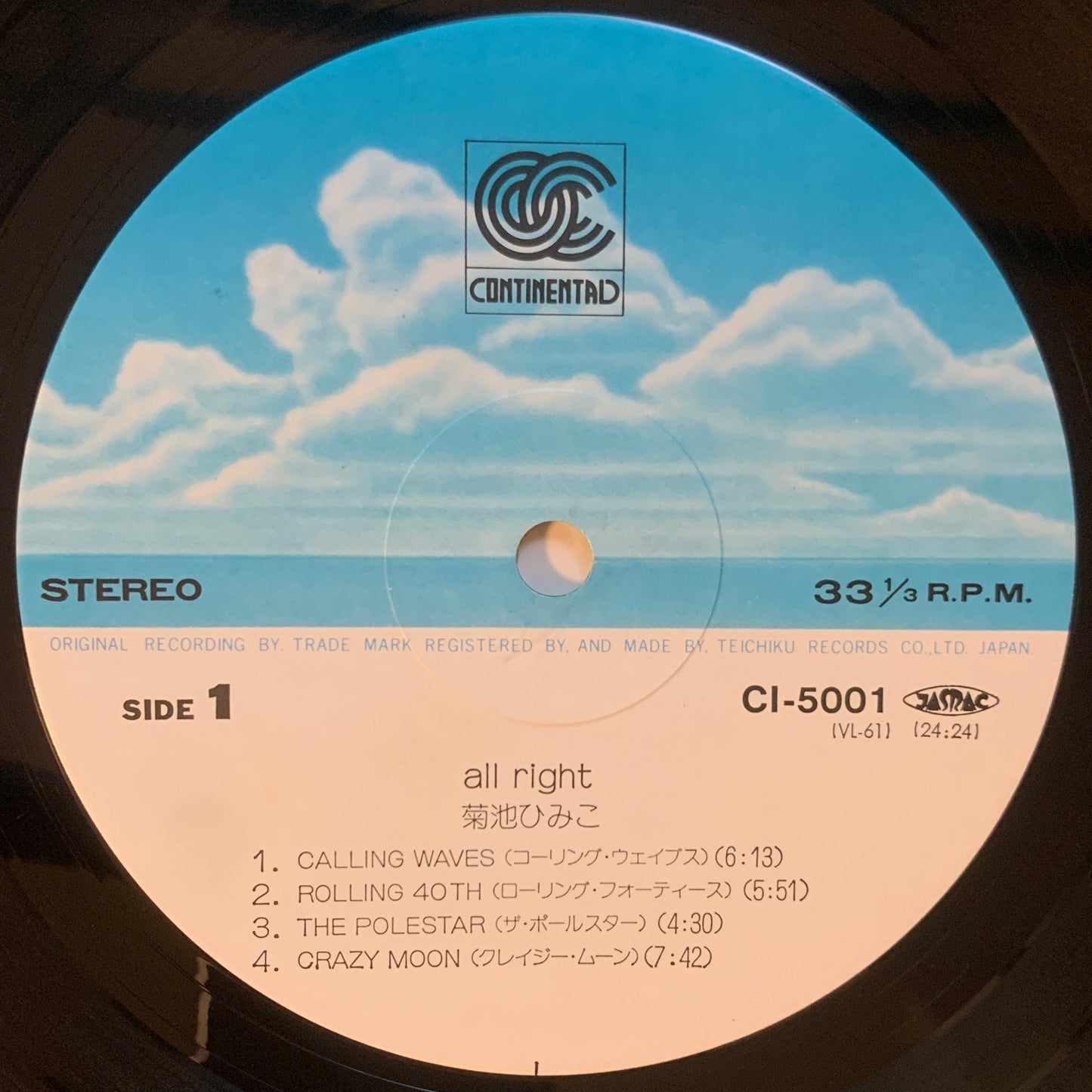Himiko Kikuchi - All Right (1982 Japan Original - LP)