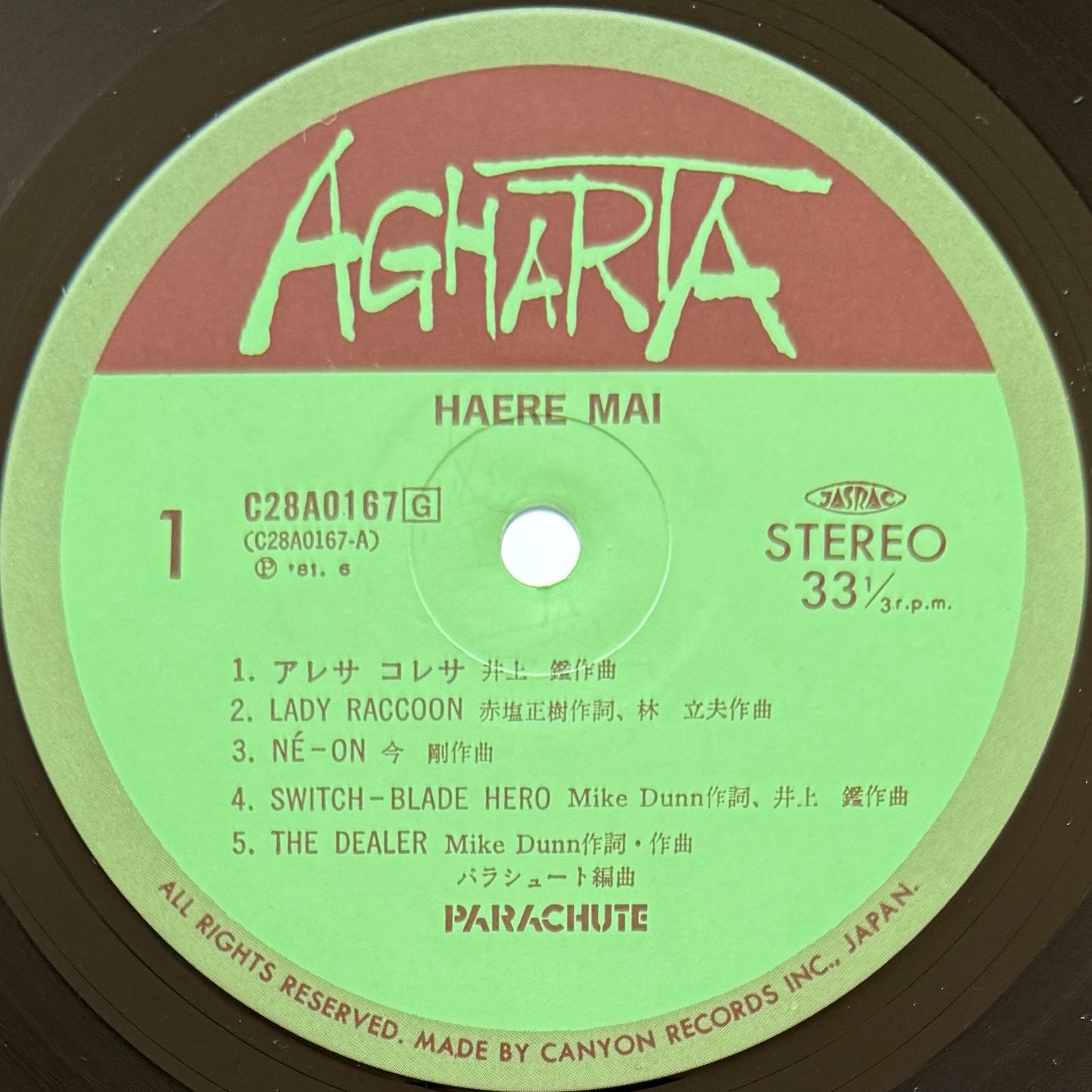 Parachute - Haere Mai (Original Press)