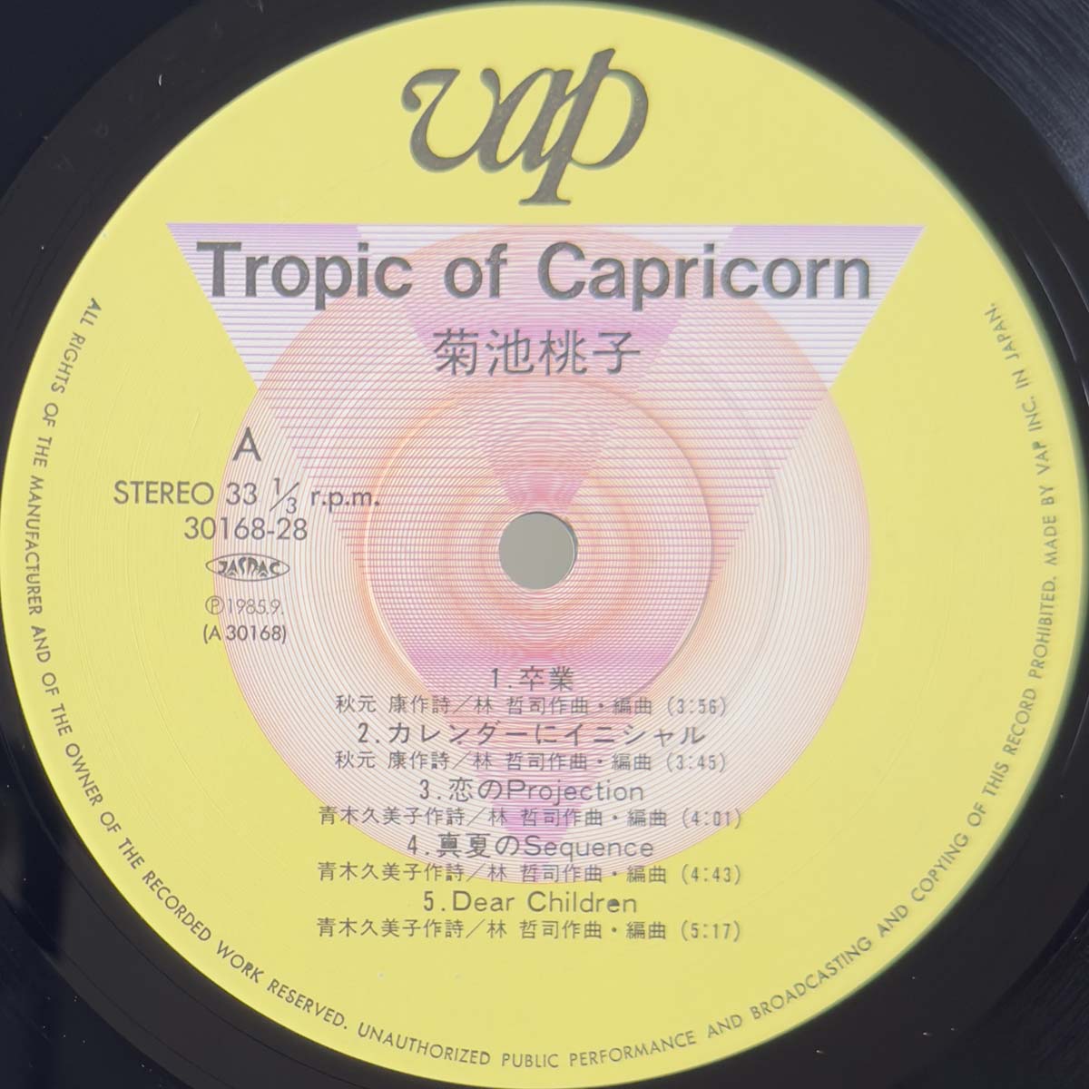 Momoko Kikuchi - Tropic Of Capricorn (1985 Japan Original - LP)