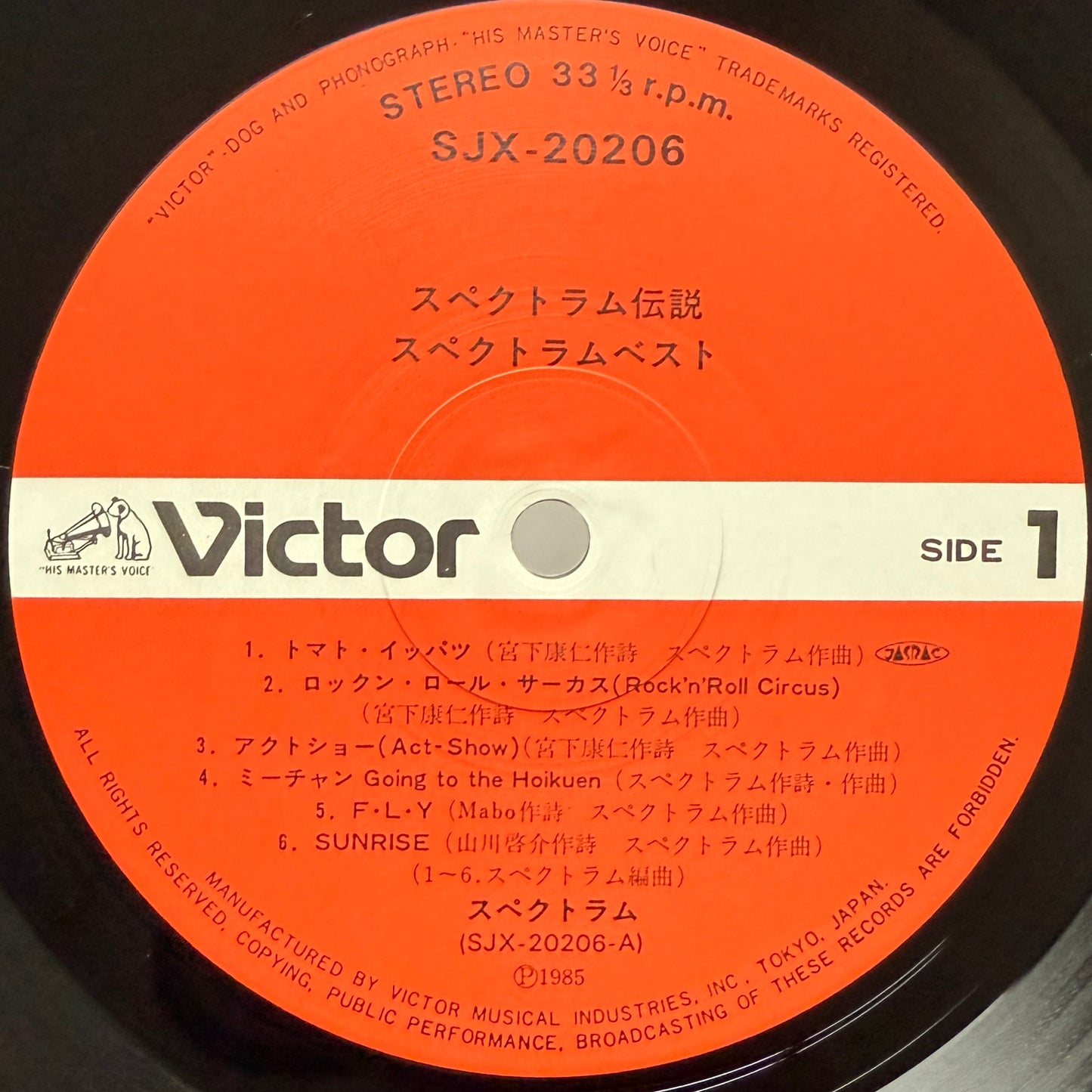 Spectrum - Spectrum Best (1985, Original Press)