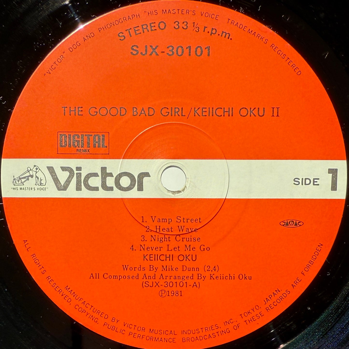 Keiichi Oku - The Good Bad Girl (Original Press)