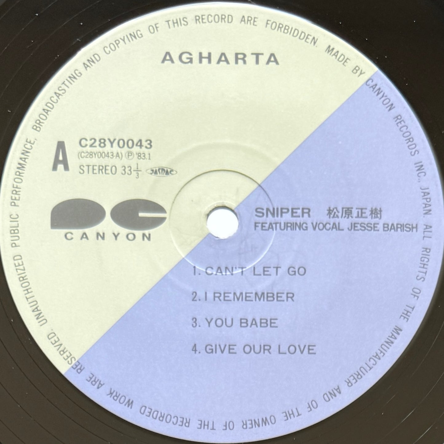 Masaki Matsubara - Sniper (Original Press)