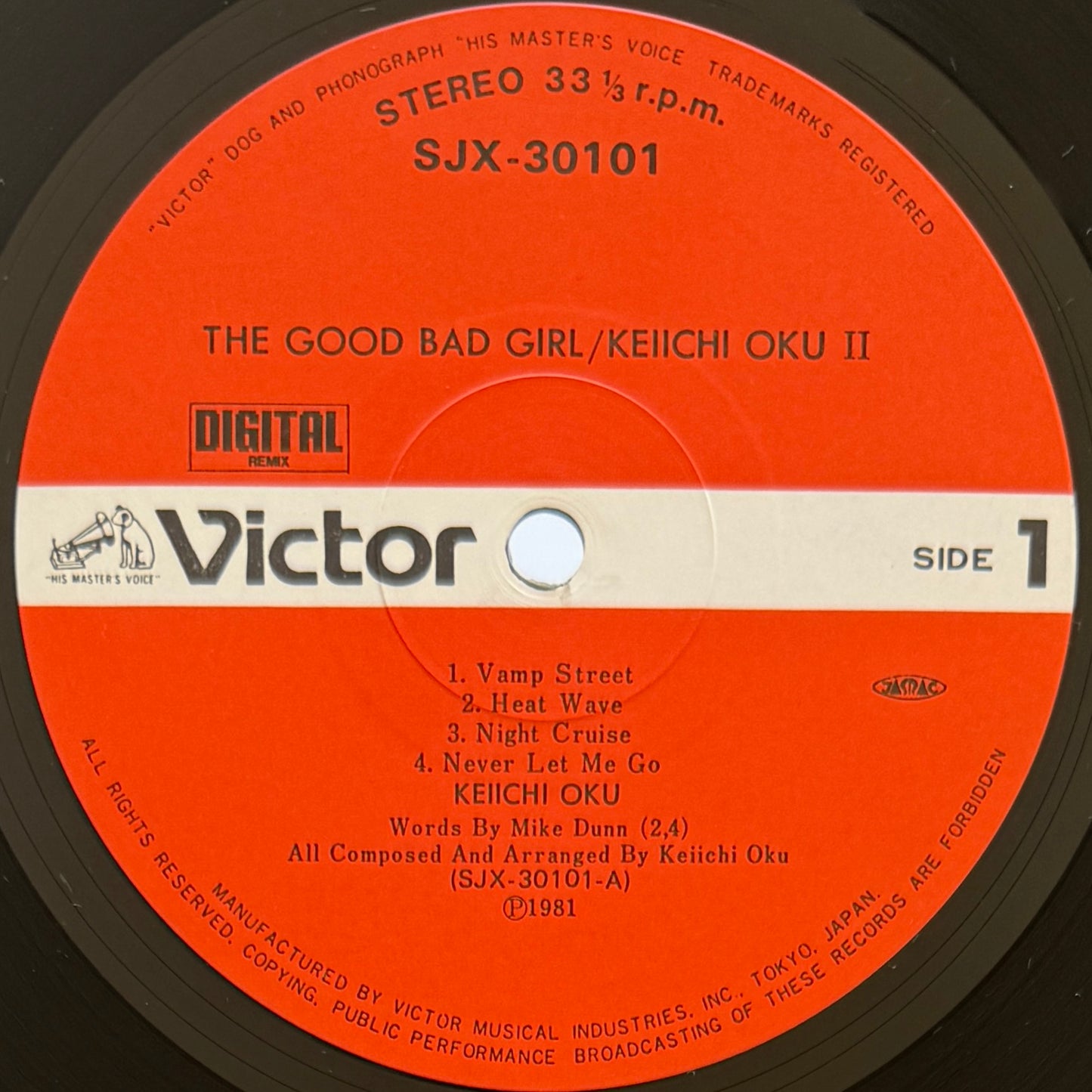 Keiichi Oku - The Good Bad Girl (Original Press)