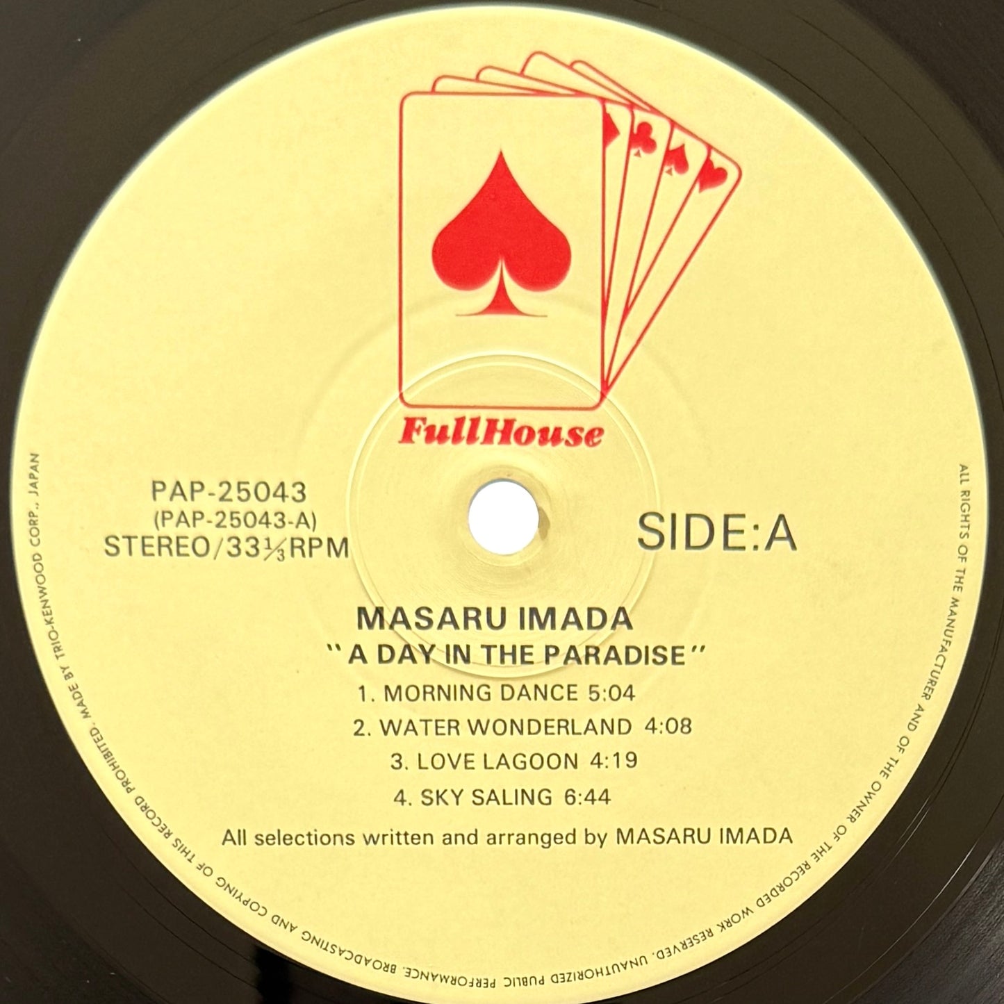 Masaru Imada - A Day In The Paradise (Original Press)