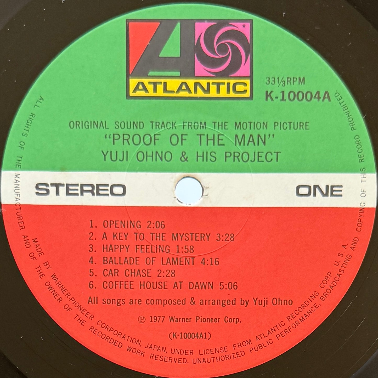 Yuji Ohno & His Project - OST「Proof Of The Man」 (Original Press)