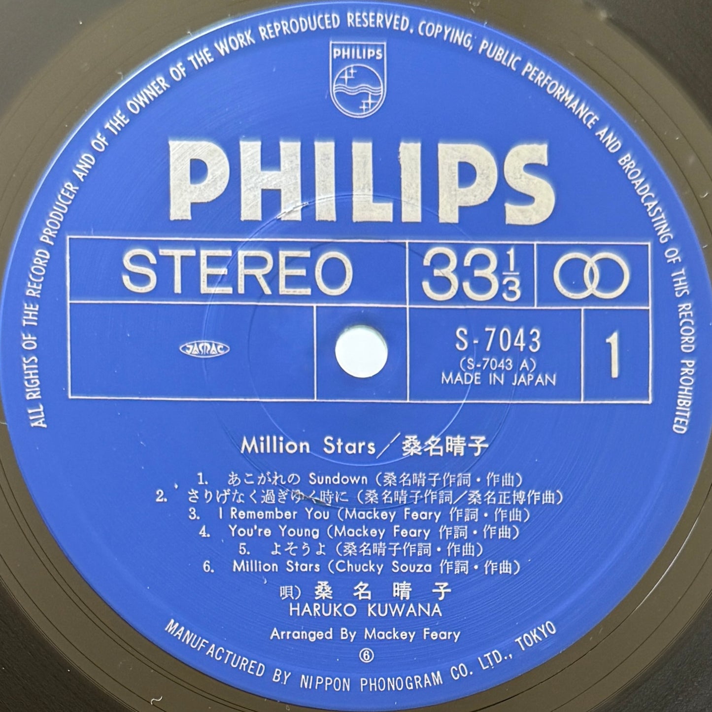 Haruko Kuwana - Million Stars (Original Press)