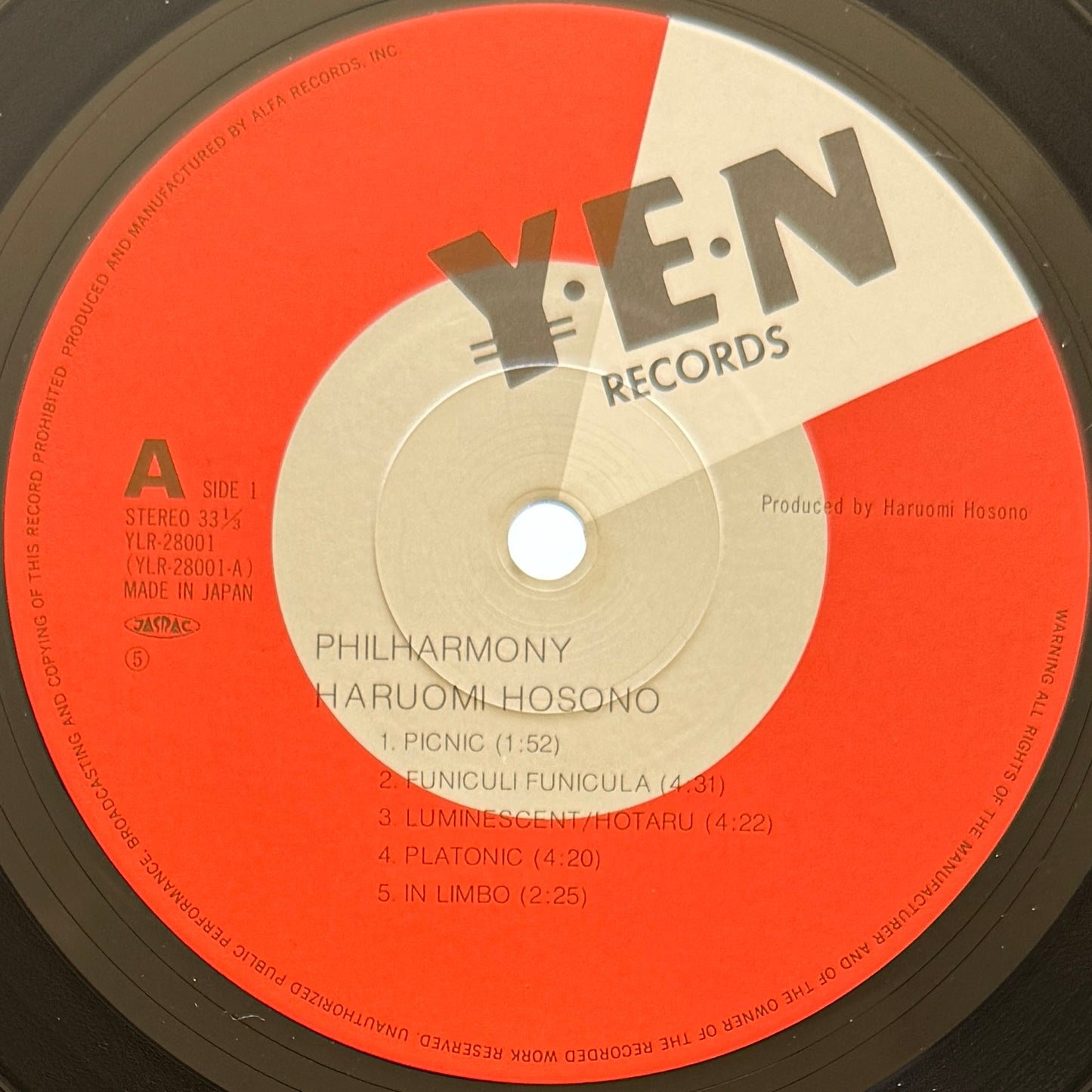 Haruomi Hosono - Philharmony (Original Press)