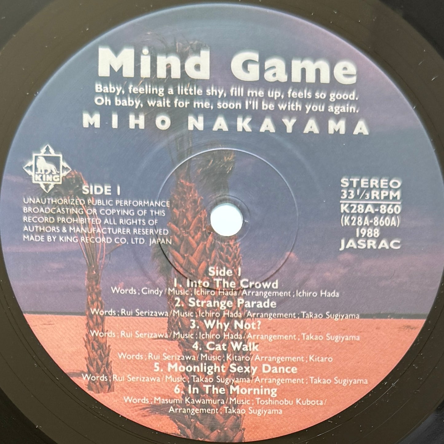 Miho Nakayama - Mind Game (Original Press)