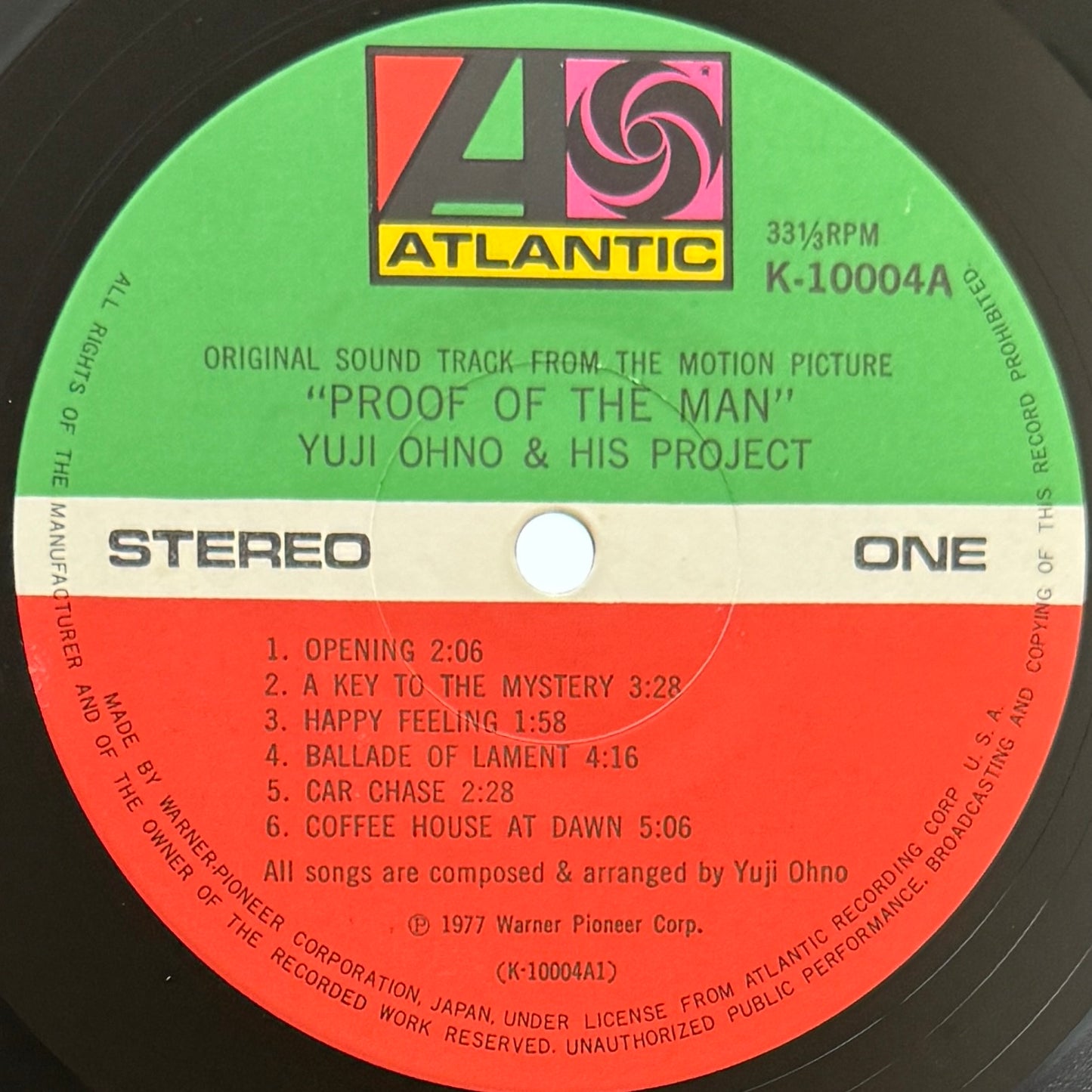 Yuji Ohno & His Project - OST「Proof Of The Man」 (Original Press)