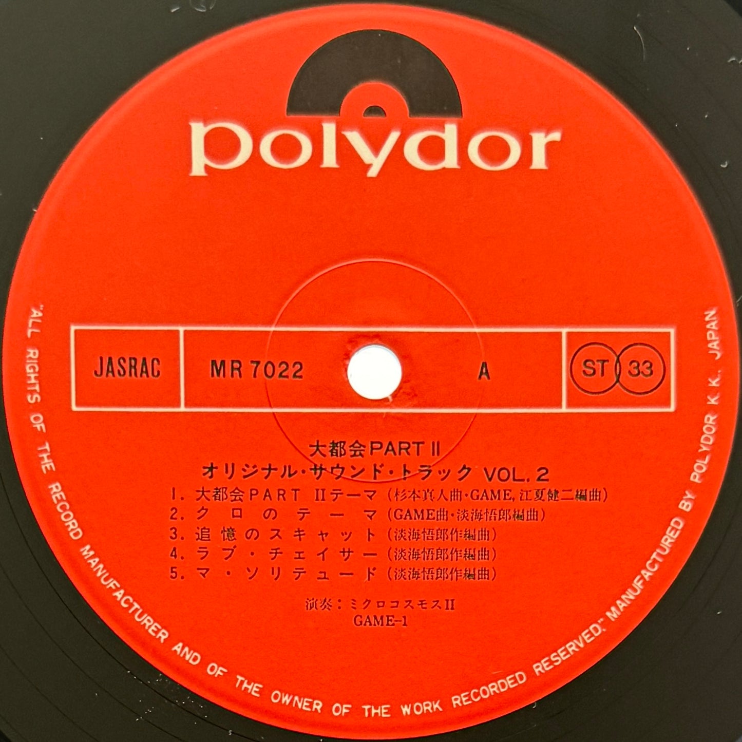 Micro Cosmos - OST「大都会 Part 2」(Original Press)