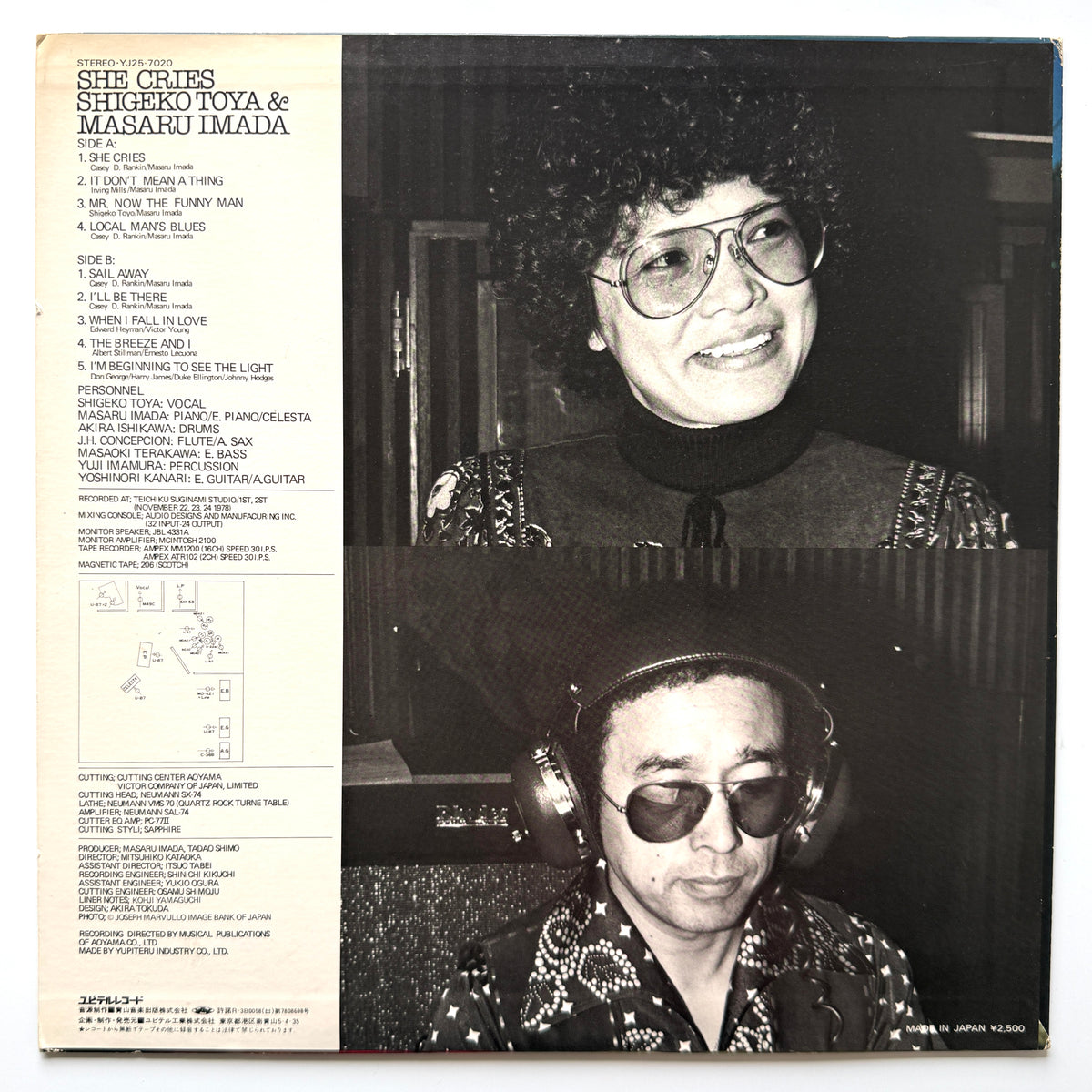 Shigeko Toya & Masaru Imada - She Cries (Original Press)