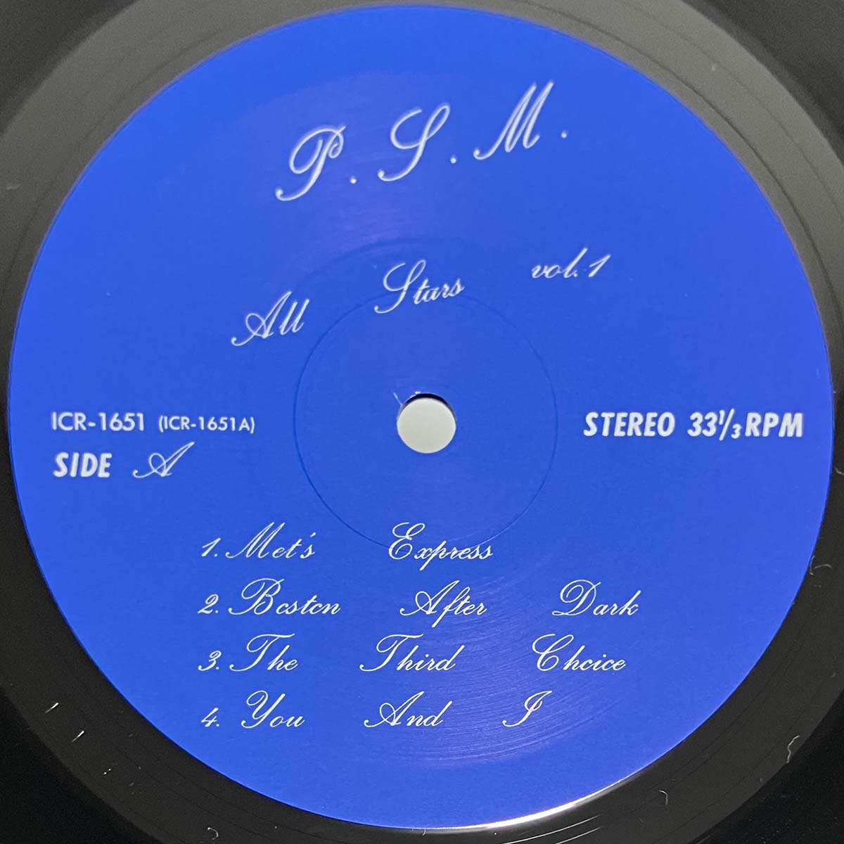 P.S.M. All Stars / Mickiey Yoshino - Vol.1 [1986 Japan Original] (LP)