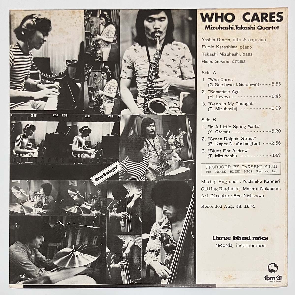 Takashi Mizuhashi Quartet - Who Cares [1974 Japan Original] (LP