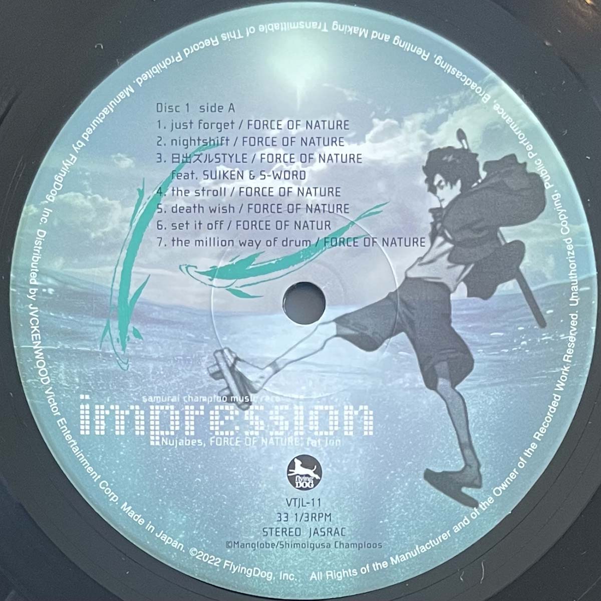 Force Of Nature / Nujabes / Fat Jon - Samurai Champloo Music Record - Impression [2022 Japan Original] (LP)
