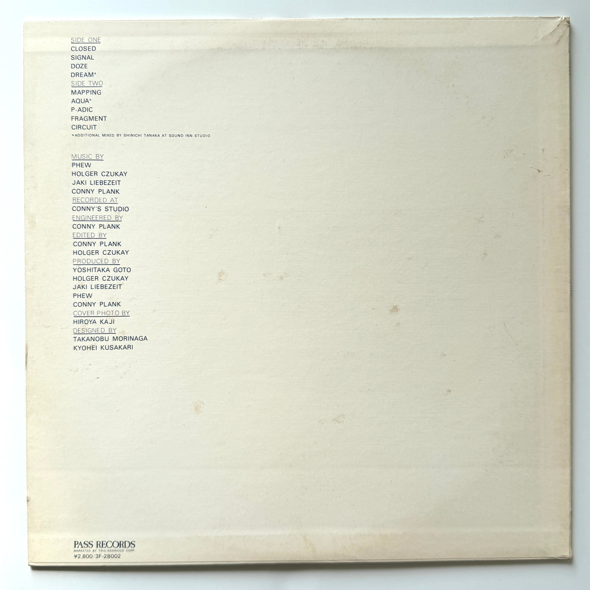 Phew - Phew (Original Press)