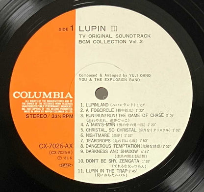 Yuji Ohno / You & The Explosion Band - OST「Lupin The 3Rd - Tv Original Soundtrack Bgm Collection Vol. 2」 [1981 Japan Original] (LP)