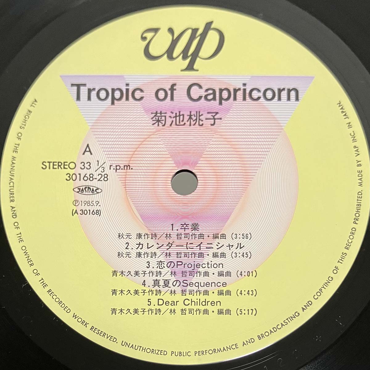 Momoko Kikuchi - Tropic Of Capricorn [1985 Japan Original] (LP)