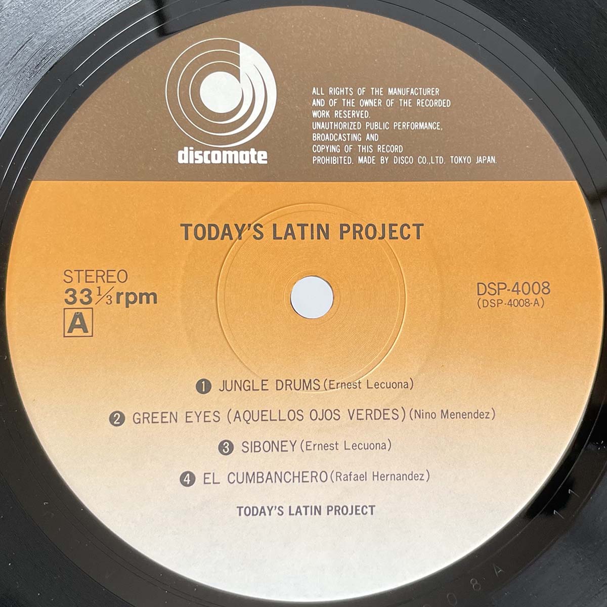 Today's Latin Project - Today's Latin Project [1983 Japan Original] (LP)