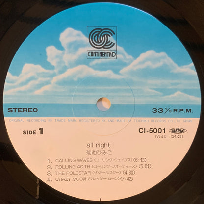 Himiko Kikuchi - All Right (1982 Japan Original  - LP)