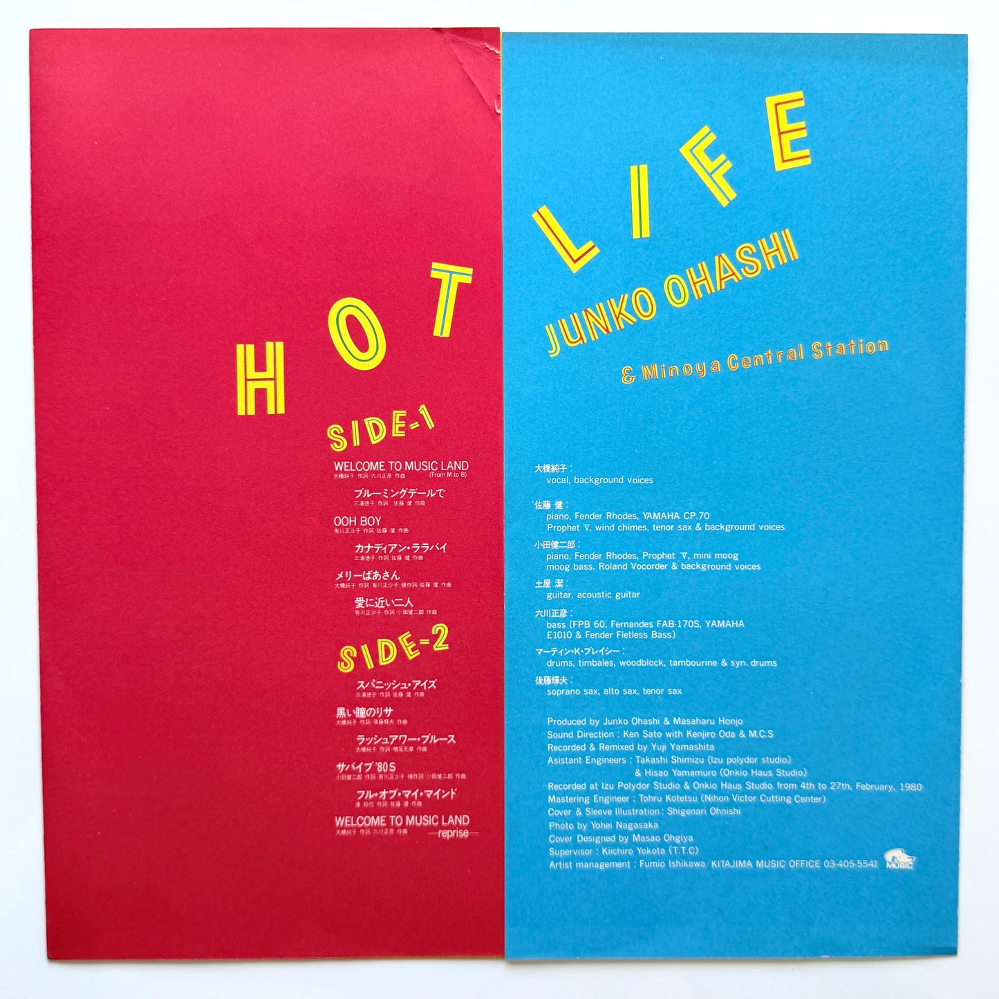 Junko Ohashi & Minoya Central Station - Hot Life (Original Press)