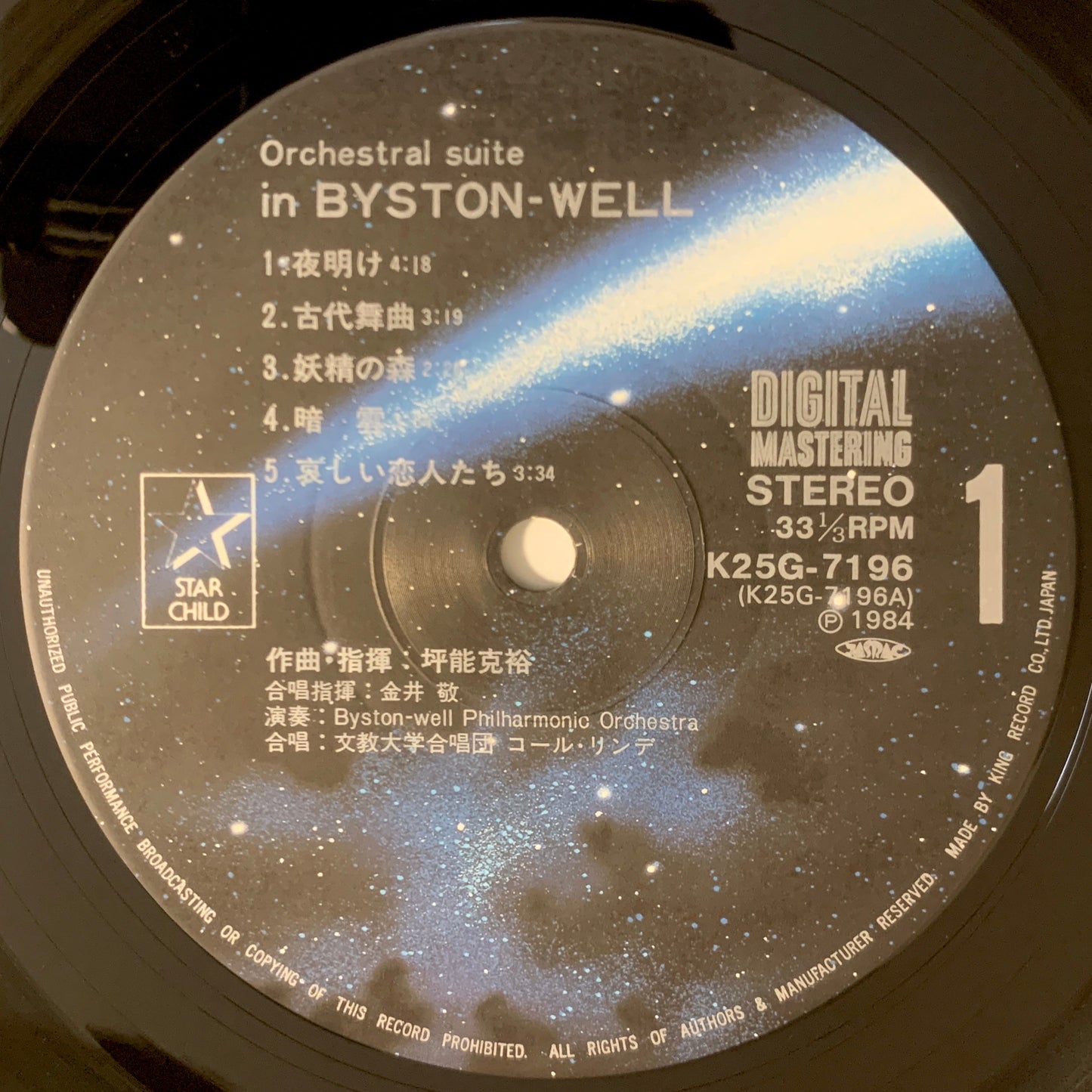 Katsuhiro Tsubono - OST「Aura Battler Dunbine - (Orchestral Suite) In Byston-Wel」 [1984 Japan Original] (LP)