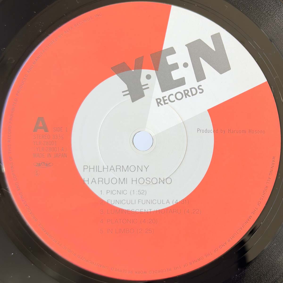 HARUOMI HOSONO - PHILHARMONY (LP)