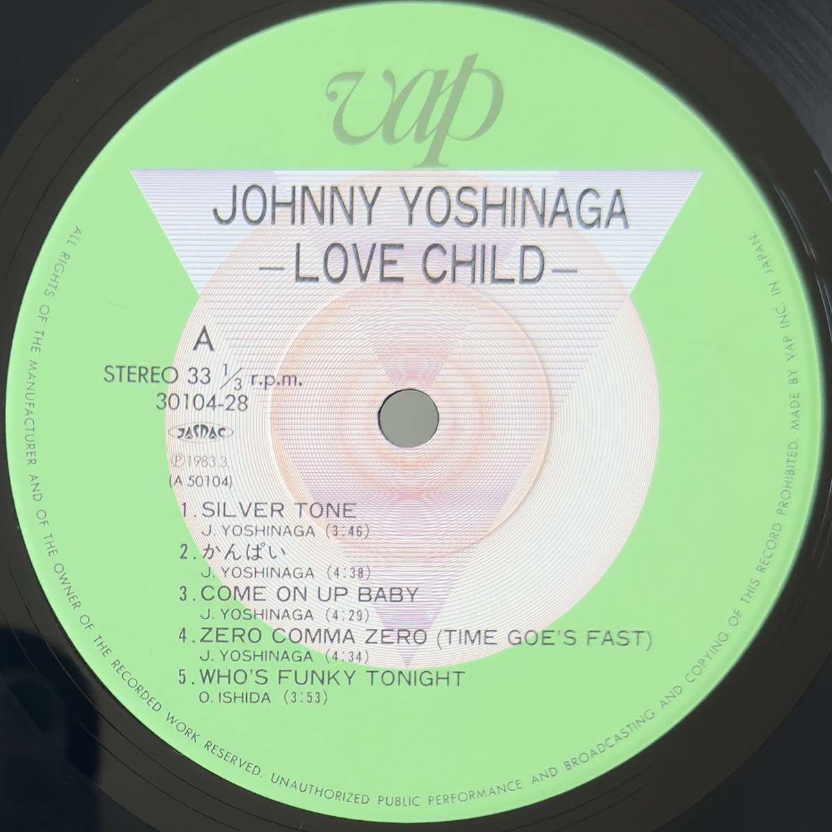 Johnny Yoshinaga - Love Child [1983 Japan Original] (LP)