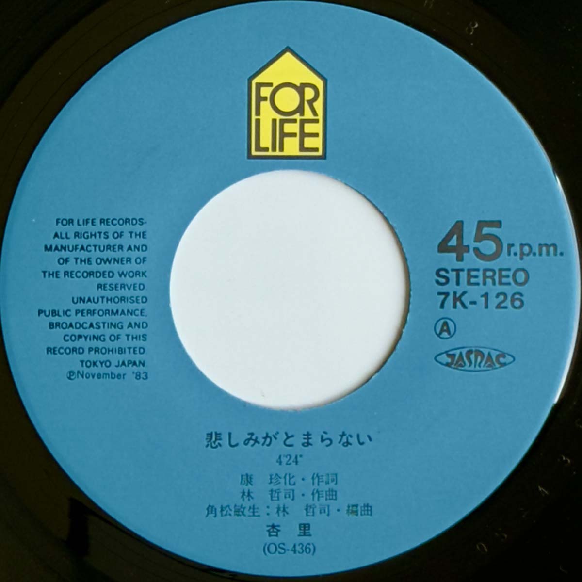 Anri - I Can'T Stop The Loneliness / Remember Summer Days (1983 Japan Original  - 7)