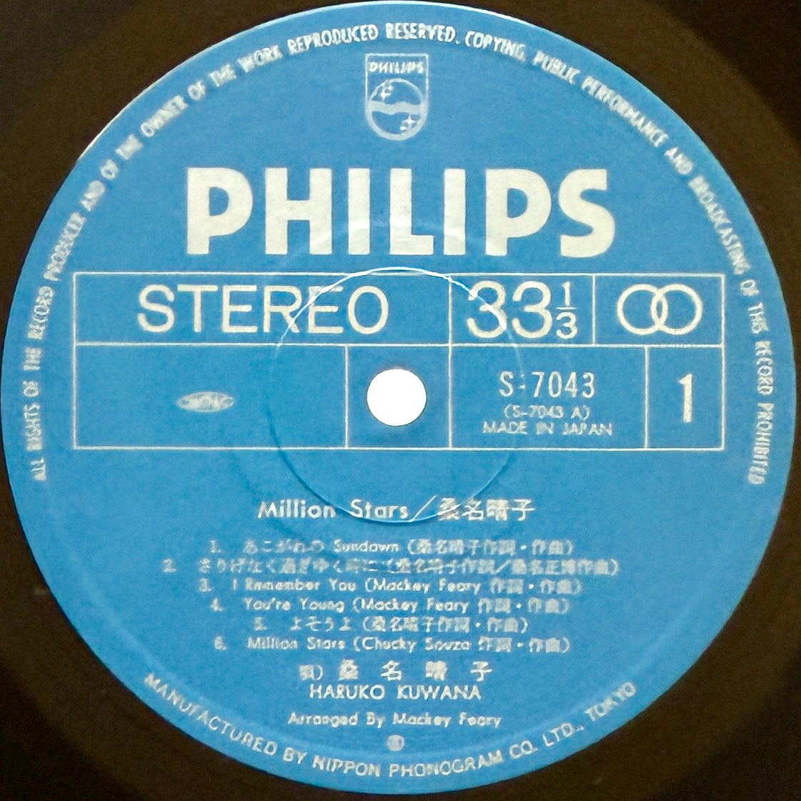 Haruko Kuwana - Million Stars (Original Press)