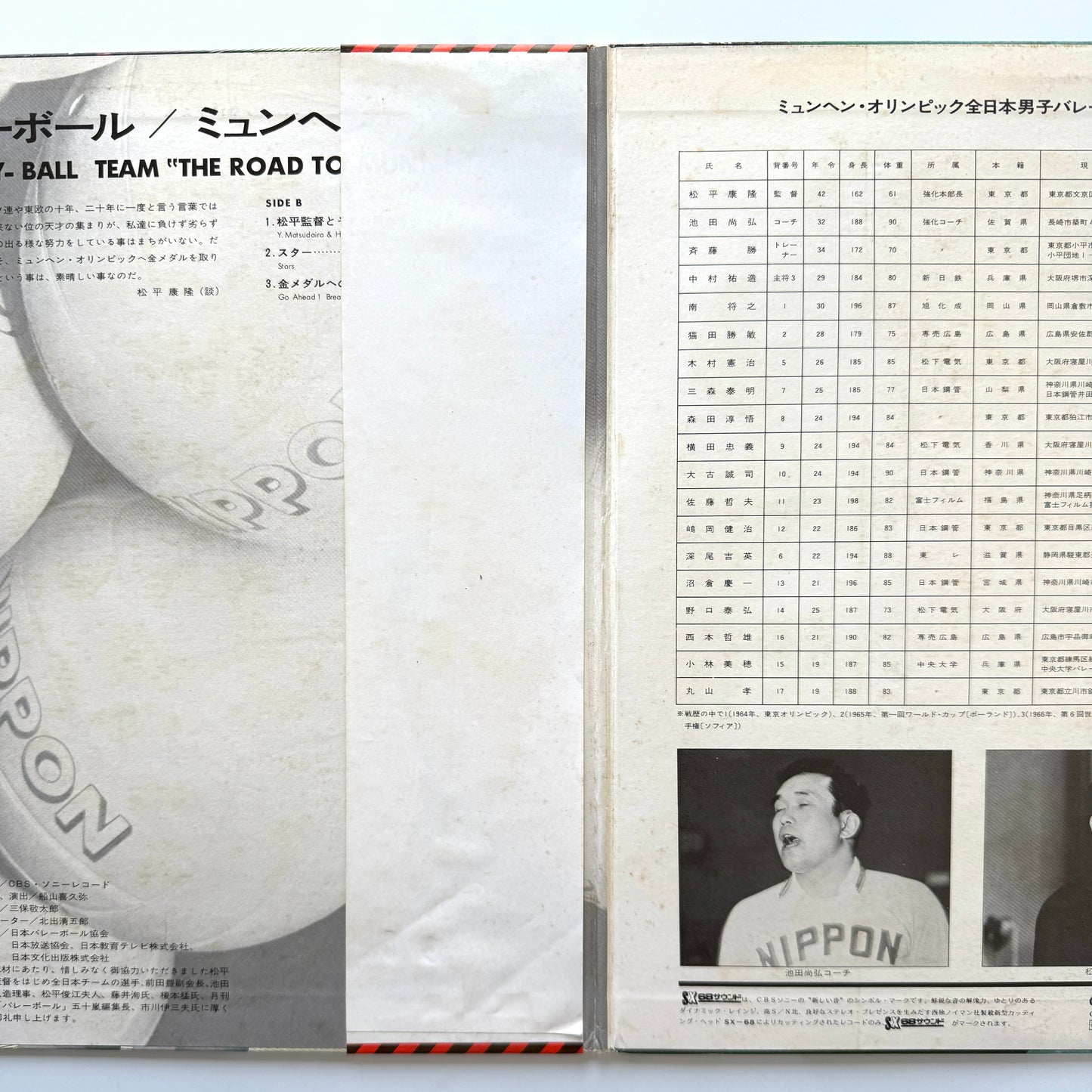 Keitaro Miho - All-Japan Male Volley-Ball Team "The Road To Munich" (Original Press)