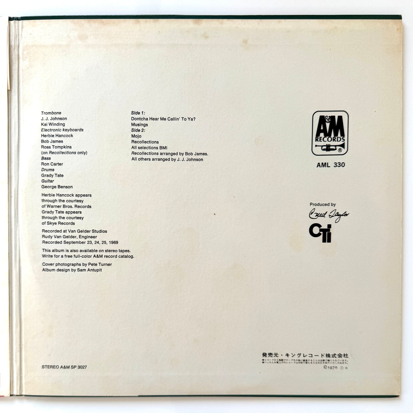 J & K - Stonebone (Original Press)