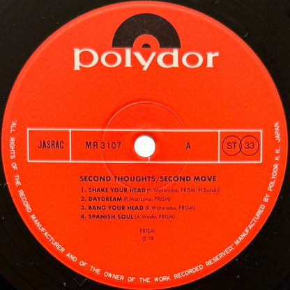 Prism - Second Thoughts / Second Move (Original Press)