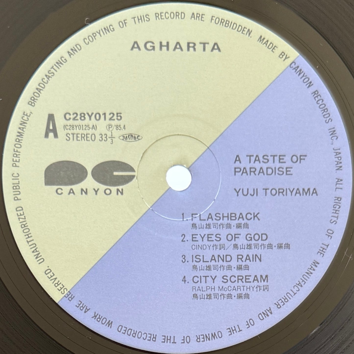 Yuji Toriyama - A Taste Of Paradise (Original Press)