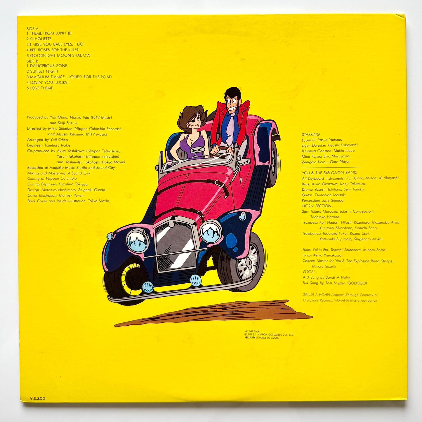 Yuji Ohno / You & The Explosion Band - OST「Lupin Ⅲ」 (Original Press)