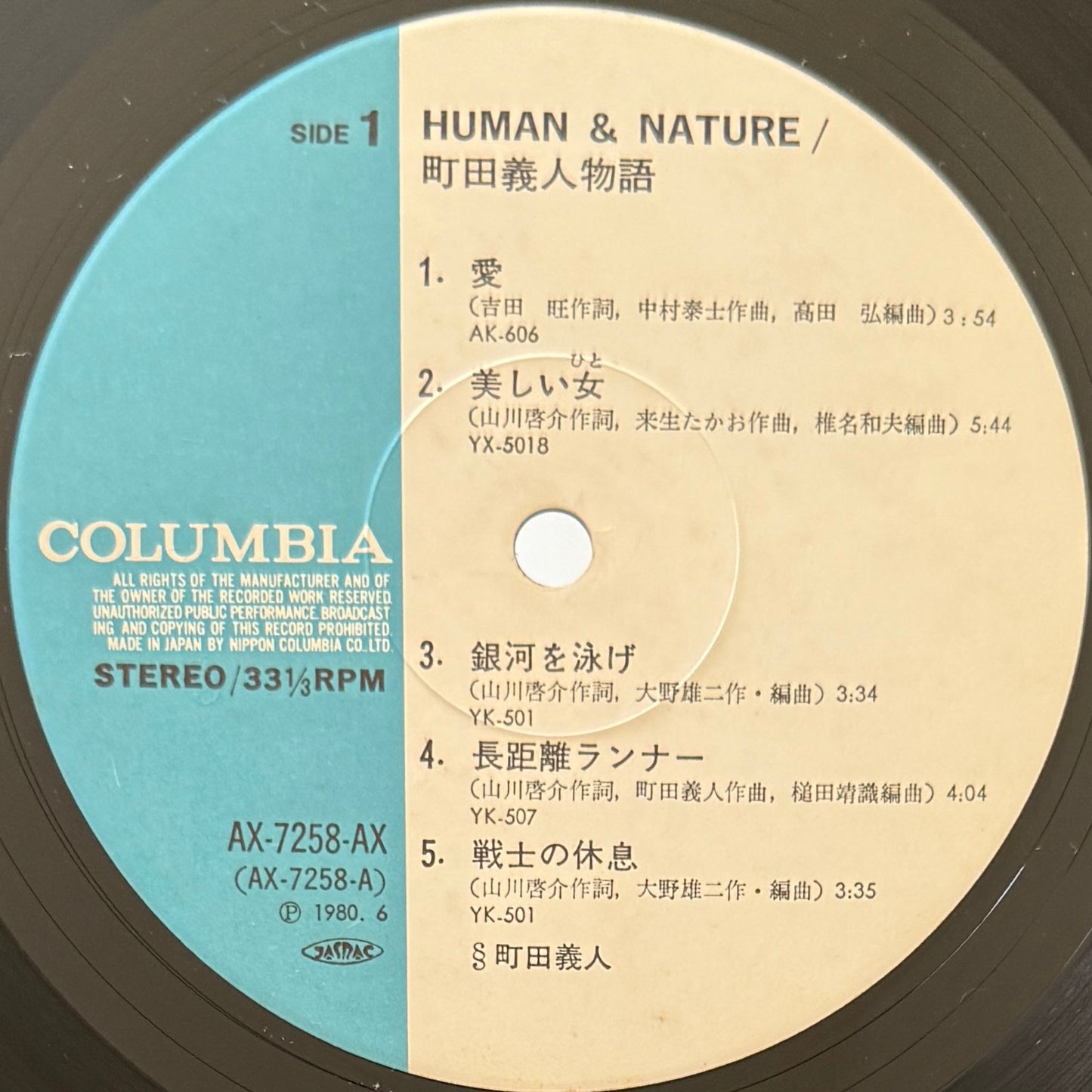 Yoshito Machida - Human & Nature (Original Press)