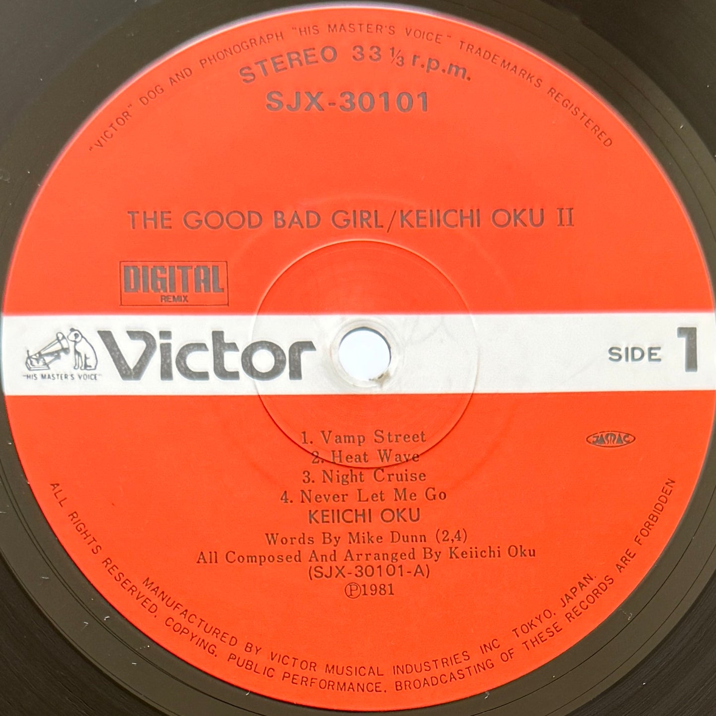 Keiichi Oku - The Good Bad Girl (Original Press)