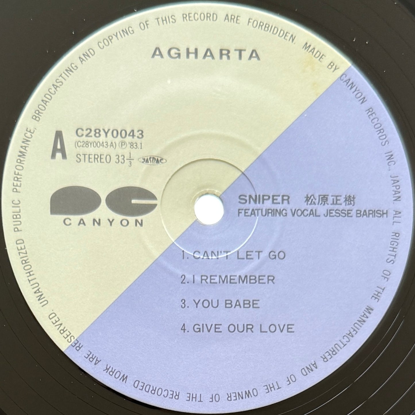 Masaki Matsubara - Sniper (Original Press)