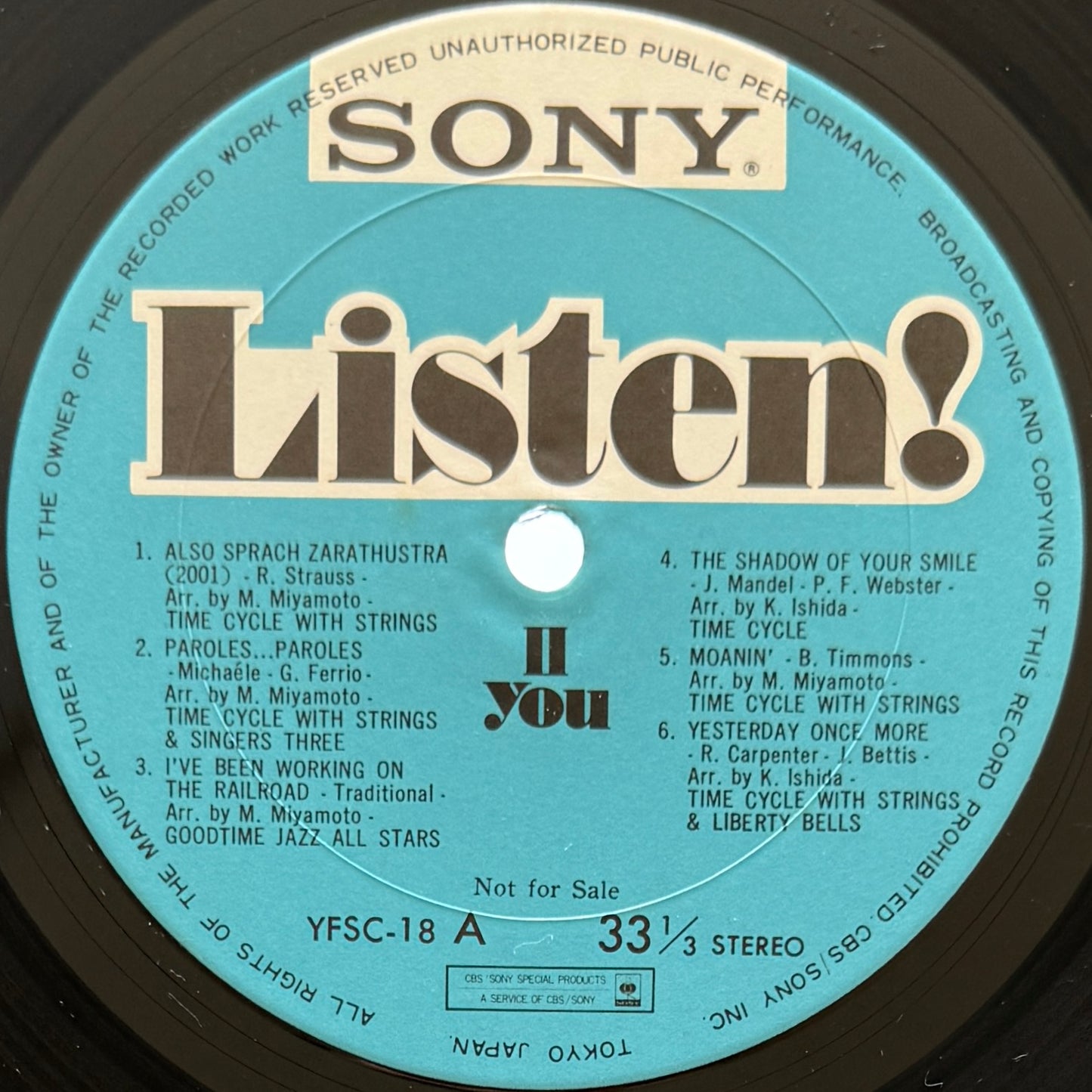 VA (Time Cycle) - Listen! II You (Original Promo-Only Press)