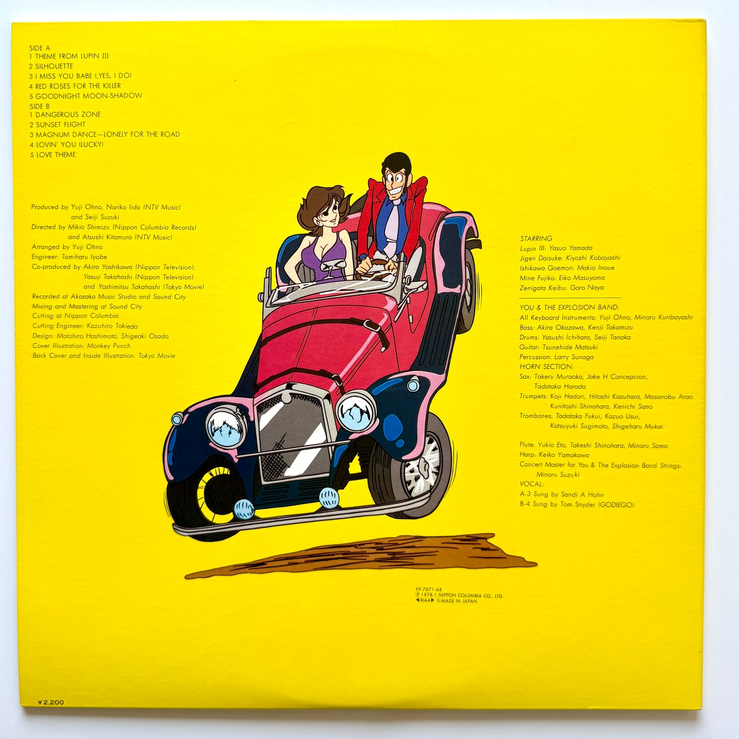 Yuji Ohno / You & The Explosion Band - OST「Lupin Ⅲ」 (Original Press)