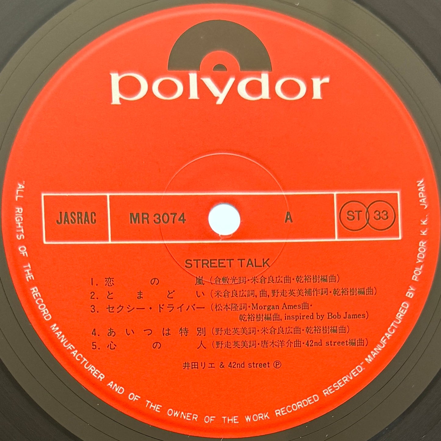 Rie Ida & 42nd Street - Street Talk (Original Press)
