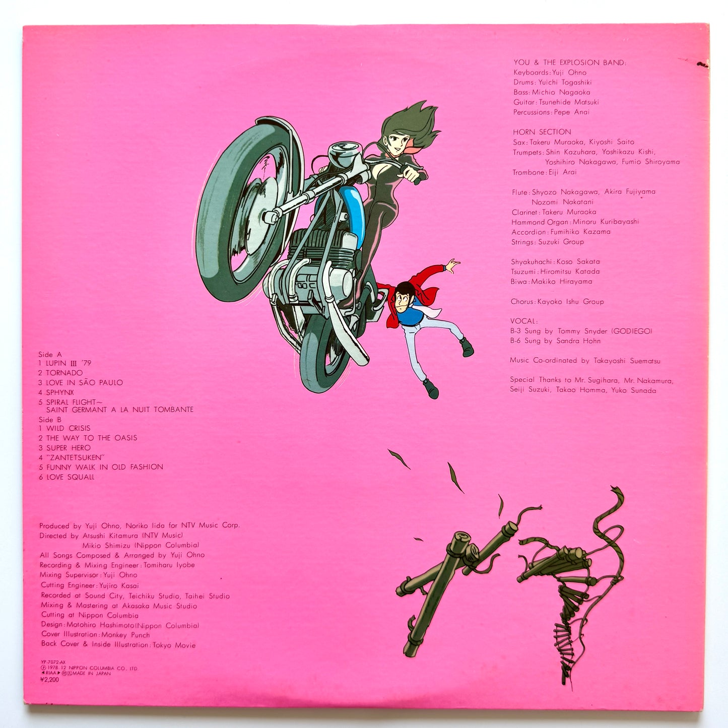Yuji Ohno / You & The Explosion Band - OST「Lupin The 3rd Ⅱ」 (Original Press)