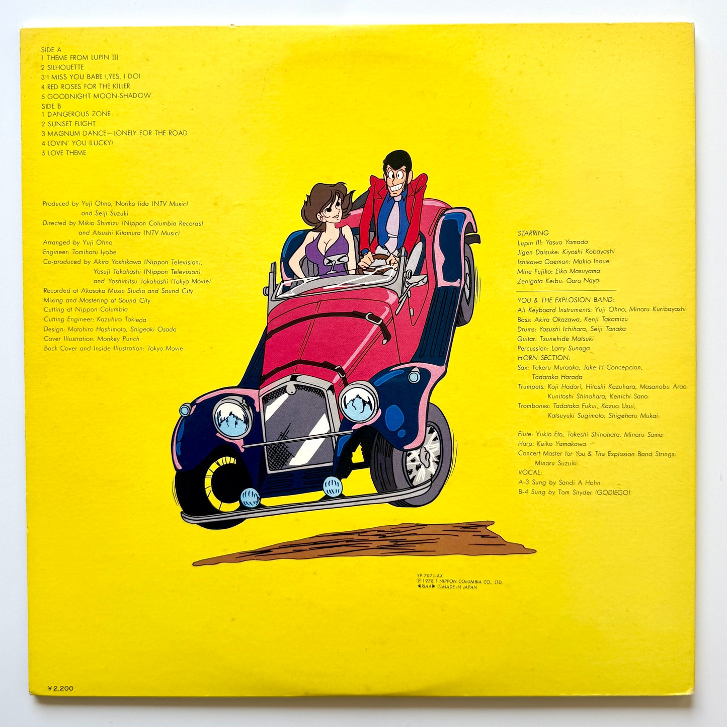 Yuji Ohno / You & The Explosion Band - OST「Lupin Ⅲ」 (Original Press)