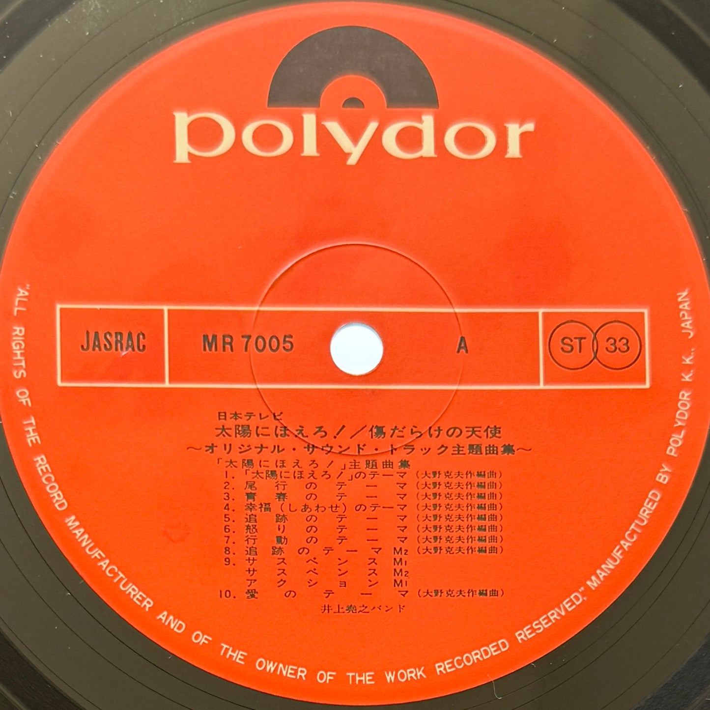 Inoue Takayuki Band - OST「太陽にほえろ！ 傷だらけの天使」(Original Press)