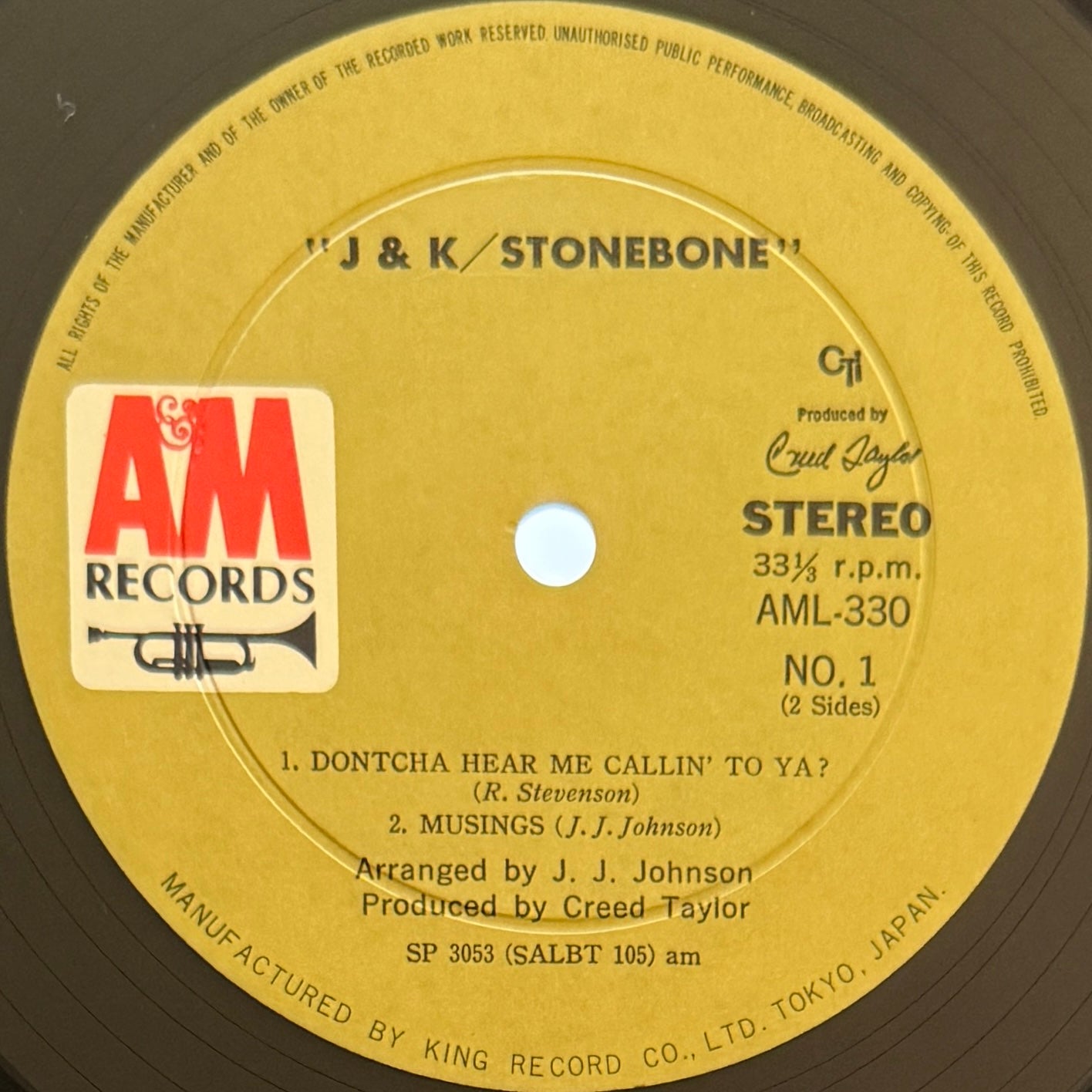 J & K - Stonebone (Original Press)