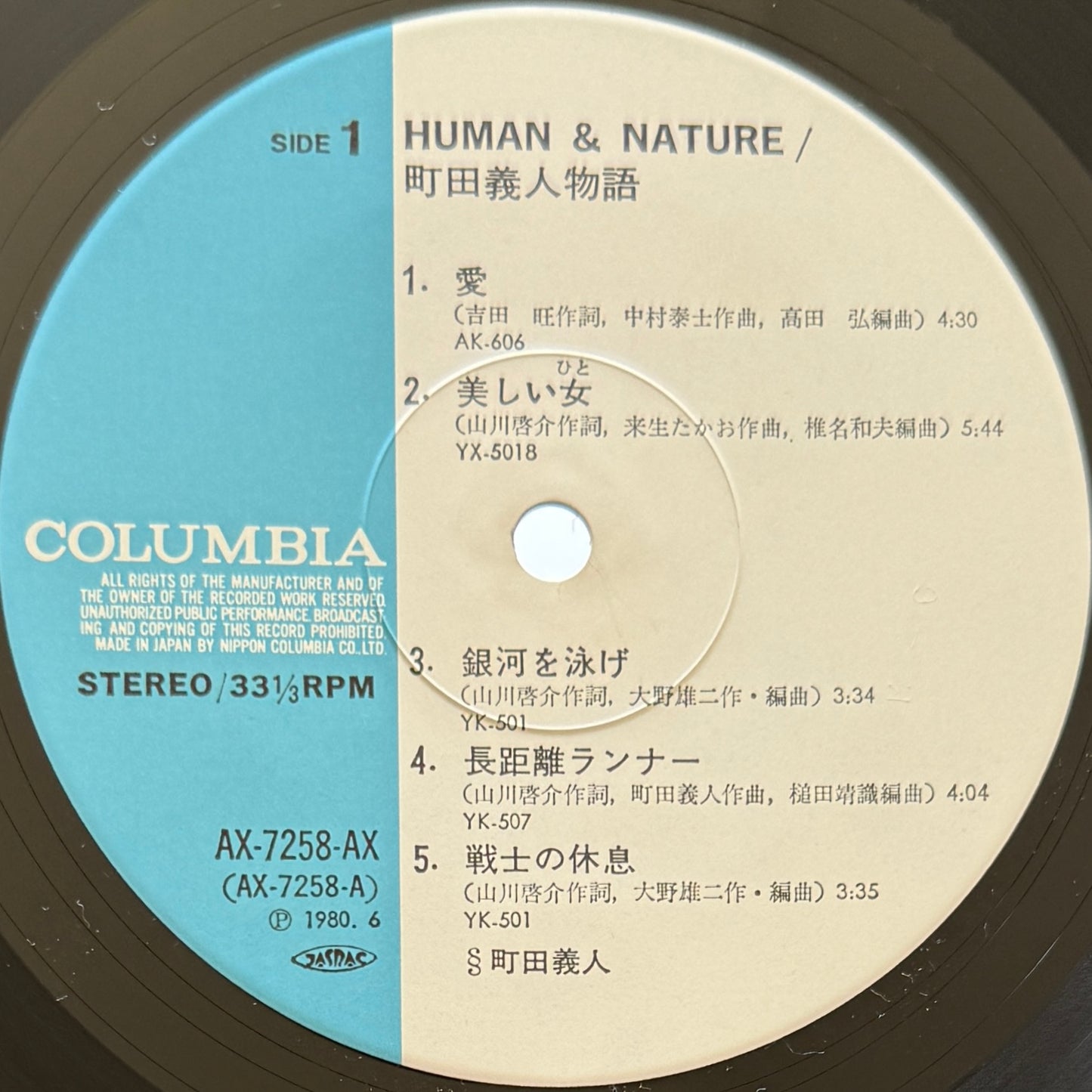 Yoshito Machida - Human & Nature (Original Press)