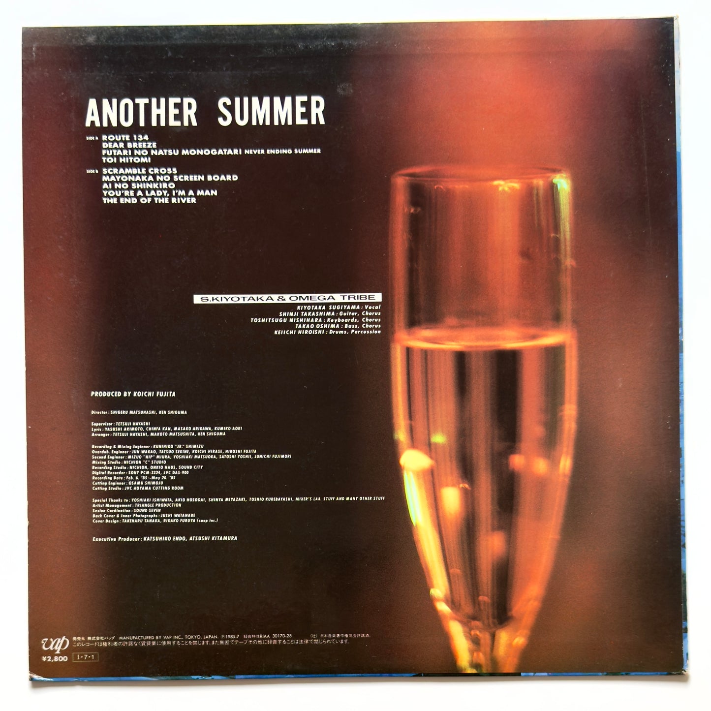 Kiyotaka Sugiyama & Omega Tribe - Another Summer (Original Press)