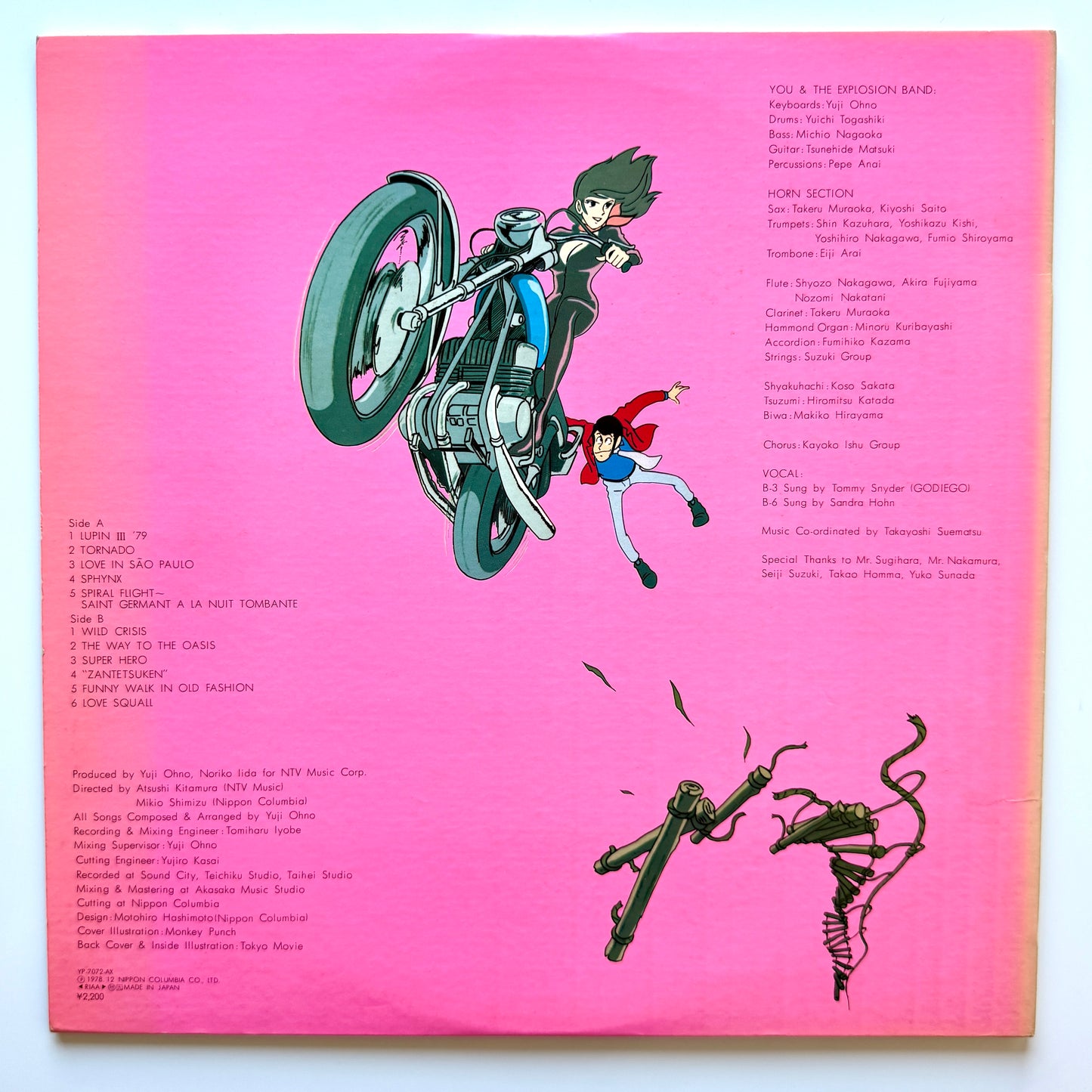 Yuji Ohno / You & The Explosion Band - OST「Lupin The 3rd Ⅱ」 (Original Press)