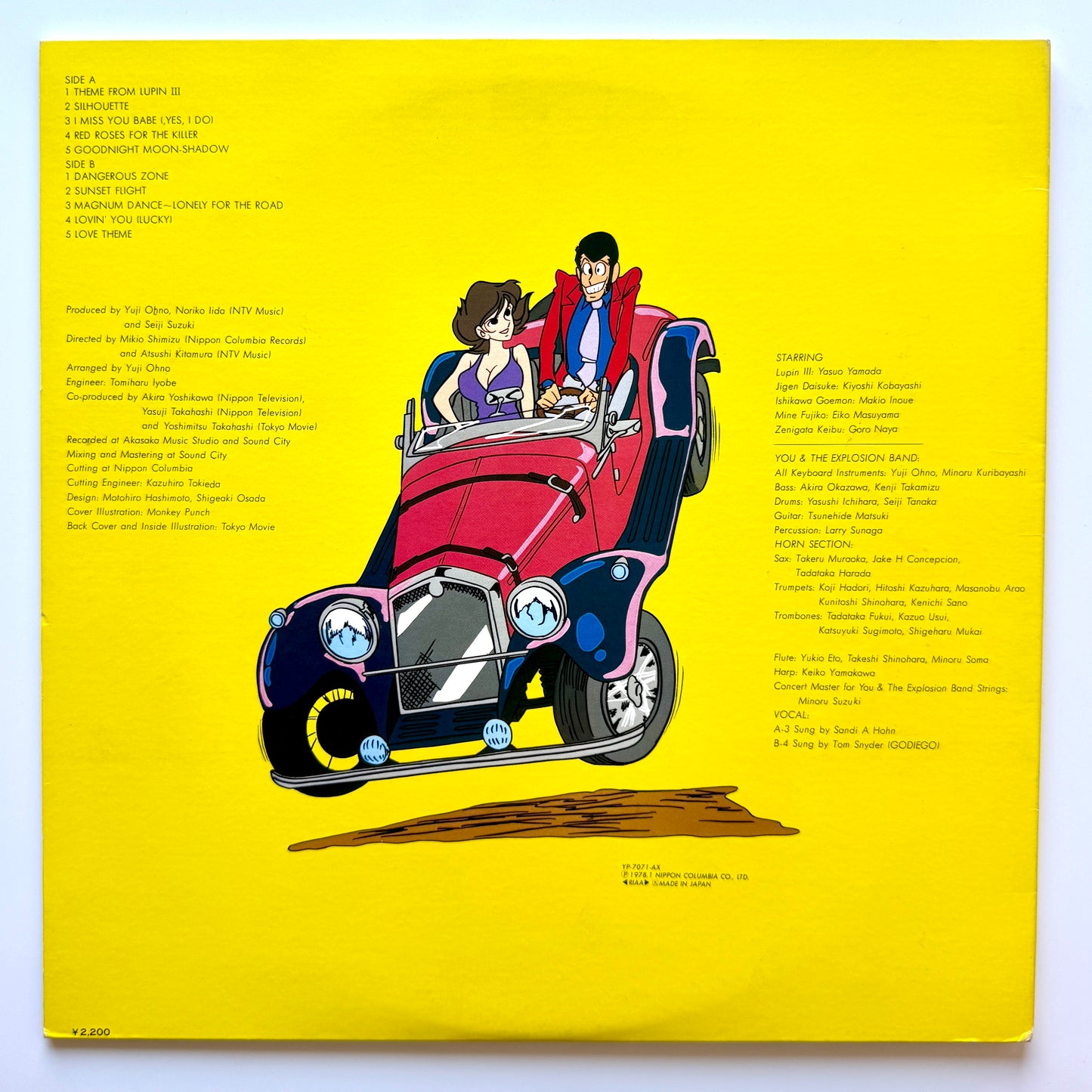 Yuji Ohno / You & The Explosion Band - OST「Lupin Ⅲ」 (Original Press)